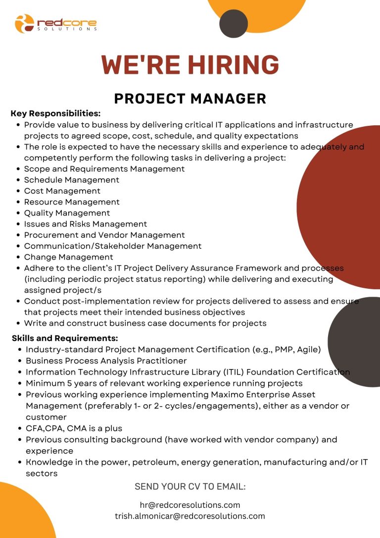 Read more about the article We’re Hiring! Project Manager