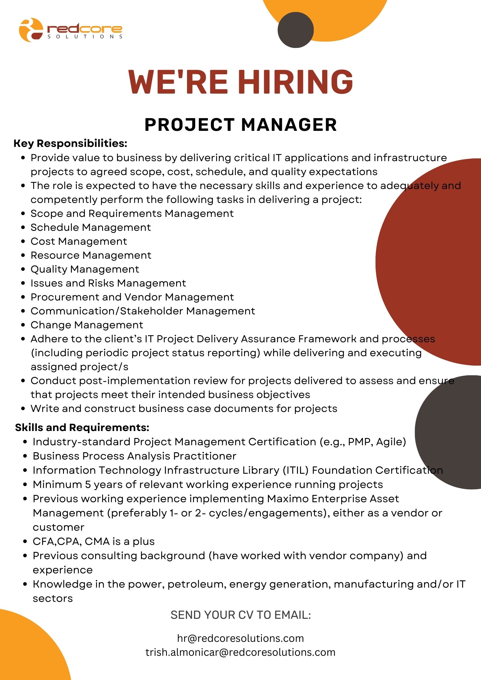 We’re Hiring! Project Manager
